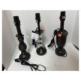 3 ct. of Assorted Lamp Bases