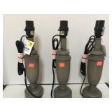 3 Lamp Bases,  14in High