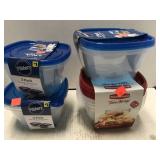 4 pkg Storage Containers, Pillsbury & Rubbermaid