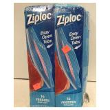 2 Boxes Ziplock freezer bags. 14/box