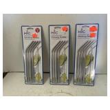 Stainless Steel Drinking Straws (3 Packs of 4)