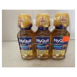 3 Bottles NyQuil Severe Cold & Flu Liquid