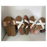 3 Pair Ladies Sandals. 2- Size 10/11,  1- Size 8/9