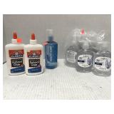 Misc lot. 2 Elmers School Glue. 1 Purell Healthy