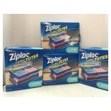 4 Ziploc Flexible Tote. Jumbo. 22 gallons