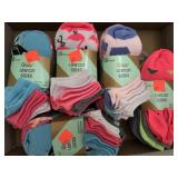 5 pkgs.  Low Cut Girls Socks.  10 pr/ pkg.