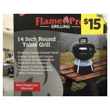 Flame Pro Grilling. 14in round Table Grill.