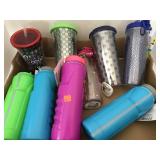 Lot of 9 Water Bottles.