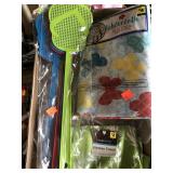 Mixed lot.  Fly Swatters.  Tablecloth. Kitchen