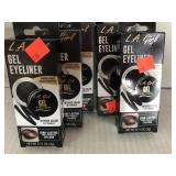 5 pkgs LA GIRL Gel Eyeliner in Black Cosmic