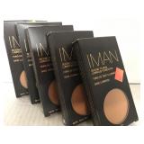 4 pkgs IMAN. Cream to Power Foundation. In Clay 3