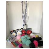 Lot of Pom Key Rings. Barrettes. Lanyards. Misc.