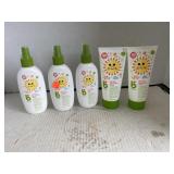 3 bottles 2 tubes Babyganics SPF 50 sunscreen