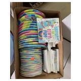 Box of Party Supplies.  14 packs of napkins  16