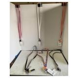 Six decorative retractable key lanyards