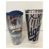 2 Tervis Drinkware. San Diego Chargers. 24oz w/