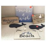 6 pc.  Beach Theme Decor.