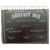 About Me Memory Board.  14.5x18.5in