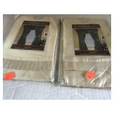 2 waterfall valances.