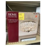 3-Light Flush Mount Crystal Accents