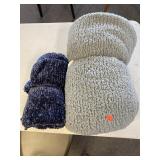 Fluffy Acrylic Throws.   1large grey   1 smaller