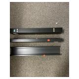 3 23in. Black Wooden Shelves