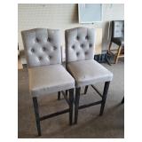 2 Highback Grey Cloth Chairs