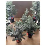 3 ct. of Small Faux Evergreen Trees