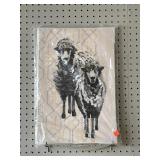 Sheep Picture - approx. 2 ft. x 1 ft.