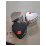 3 Cnt Heart Shape Jewelry Cases