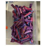 Tub of Bottle Caps and Nerds  Candies