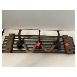 Galvanized & Wood W/ Hooks Nautical Theme19x5.5in