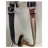 2 Leather Belts Size 34