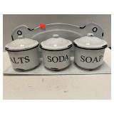 Chippy Enamelware vintage look. Wall hung