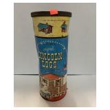 Lincoln Logs. Canister is bent. Look original.