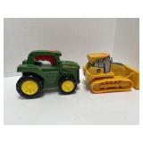 John Deere Flashlight Tractor and Bulldozer