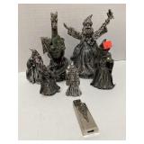 5 Wizard Figures plus One Dragon Figure and a