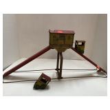 Vintage Stamped Metal Cable Car Toy w/both cars