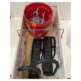 Pegboard hooks & 2 heavy duty hooks w/ hardware.