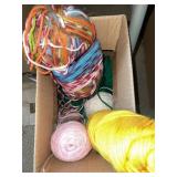 Box of yarn.