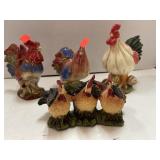 Lot of chickens / roosters.