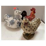 Lot of chickens / roosters.