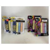Trolls & Minions sidewalk chalk w/ holders. 4