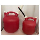 2 gas containers.  2.5gal & 1gal.