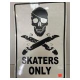 12x18in SKATER sign. Metal.