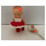 2 KewPie dolls. 6.5in & 1.5in.