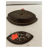 2 sad iron bases. Dover sadiron.