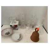 Lot of bells. Small dishes.