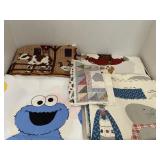 Material to make figure pillows or quilts.