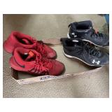 KD Basketball Shoes (Sz 9) Baseball Cleats (Sz 8)
